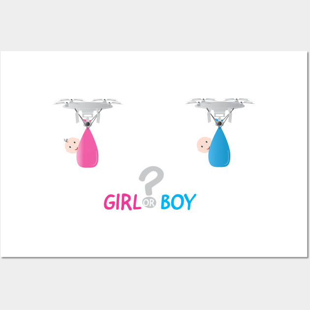 Gender Reveal Boy or girl Wall Art by sigdesign